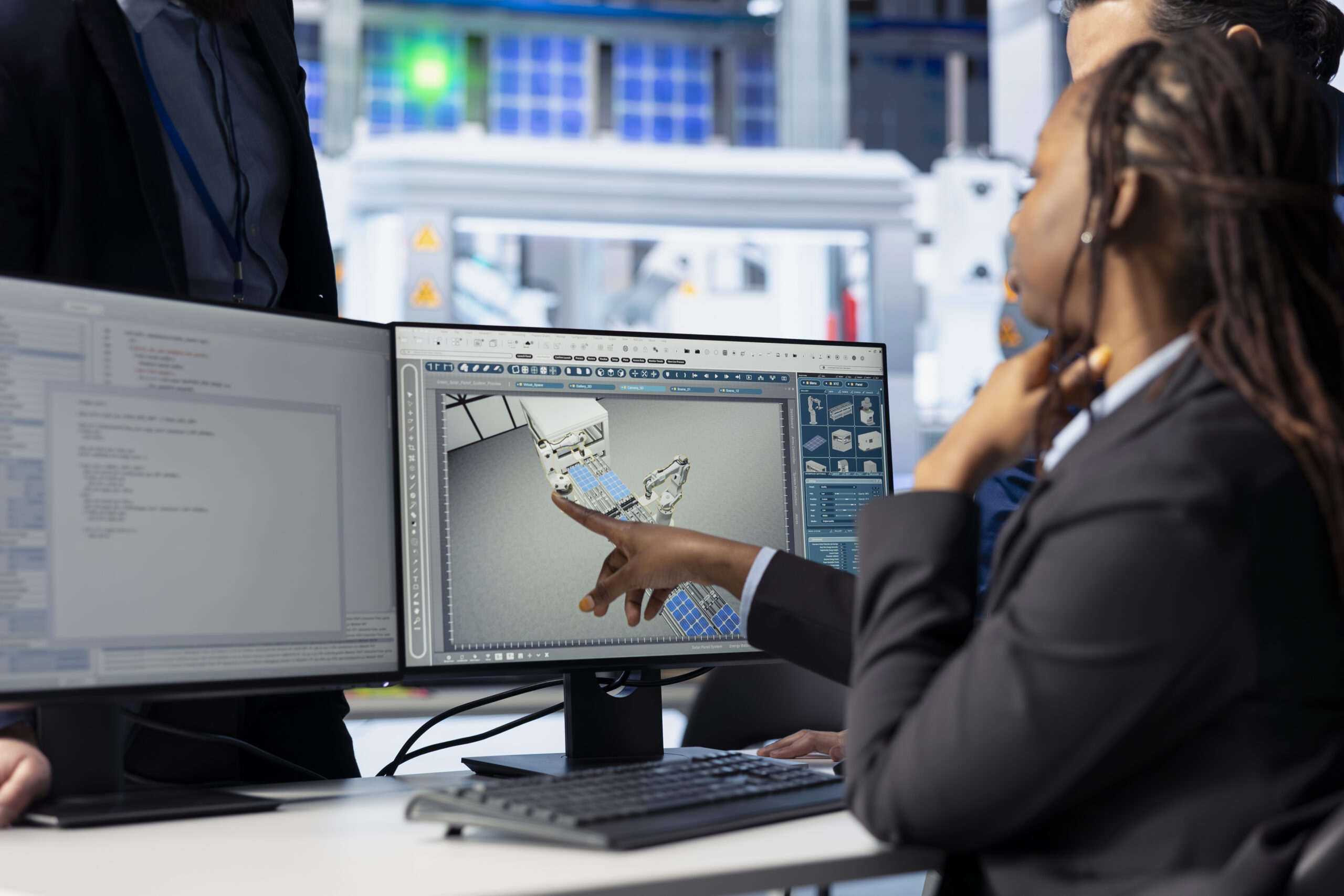 Engineer reviewing system diagnostics